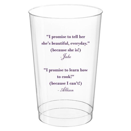 Your Personalized Text Clear Plastic Cups